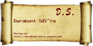 Darabont Sára névjegykártya