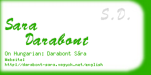 sara darabont business card